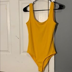 yellow body suite